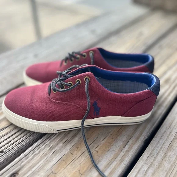 Polo Ralph Lauren VAUGHN Canvas Casual Fashion Low Top Sneaker for Men Size 9 - Picture 2 of 6